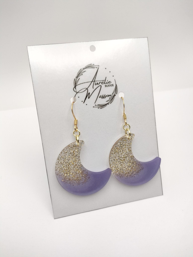 Boucles d'oreilles résine