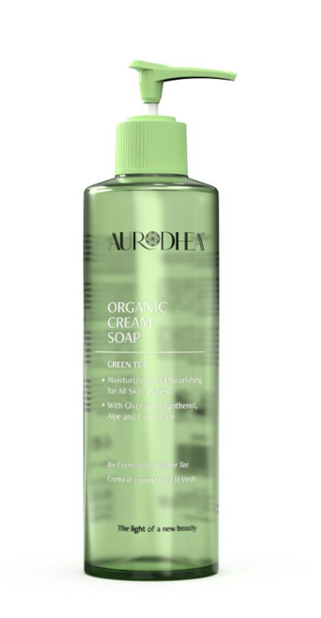 CRÈME DE SAVON AU THÉ VERT - 260 ML Enrichie en Glycérine, Panthénol, Aloe et Camomille