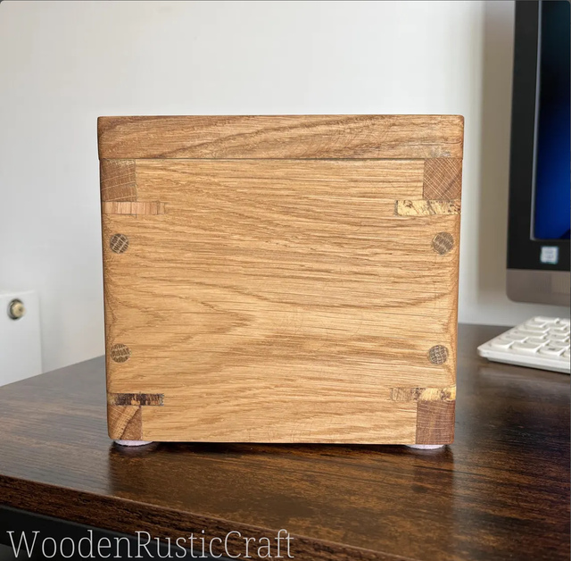 Small Handmade Solid Oak Chest of Drawers