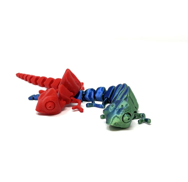 3D Printed Articulated Chameleon Fidget Toy