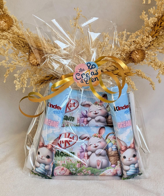 Ensemble Chocolats Personnalisés – Spécial Pâques 🐰🍫