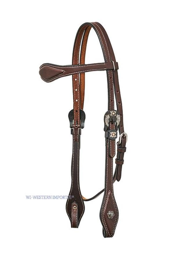 HORSEMAN´S TACK w./ FLOWER BUCKLE , DARK OILED