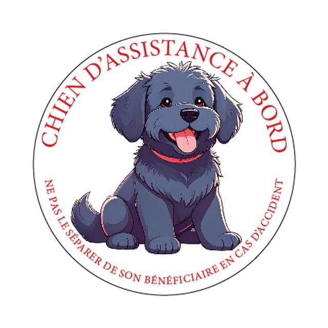 Stickers chien d'assistance Bouvier des Flandres