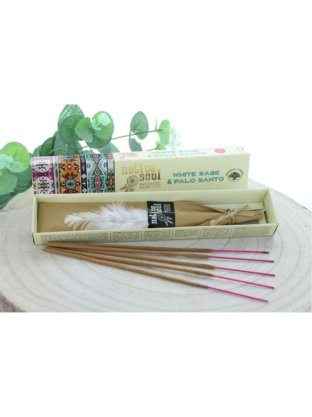 Encens Green Tree Native Soul Sauge Blanche & Palo Santo - 15 grs