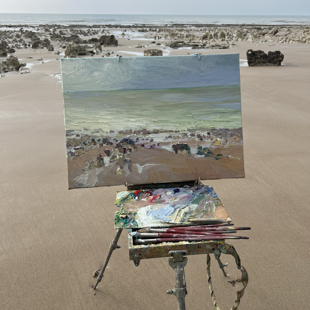 Abendstille – Öl auf Leinwand, 50 × 70 cm, 2026 | Evening Silence