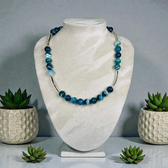 Banded agate necklace 