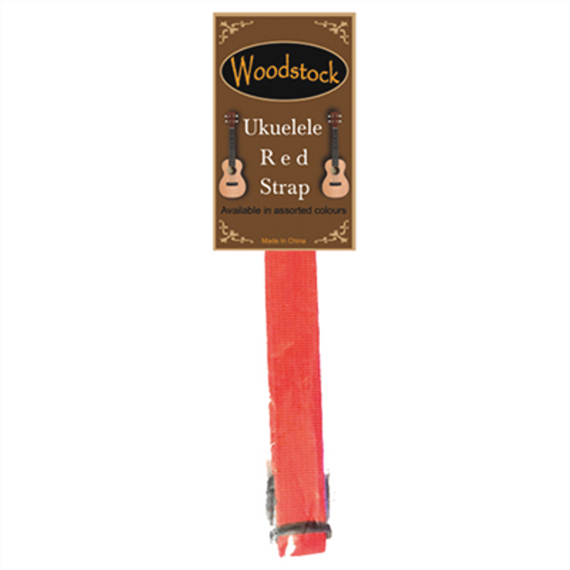 WOODSTOCK UKULELE STRAP RED