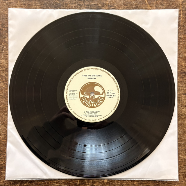 Simon Finn Pass The Distance Vinyl Record 1970 LP Folk Rock Psychedelic Mushroom