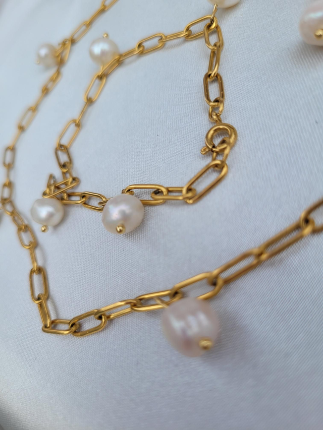 Bulk Halskette mit Süßwasserperlen