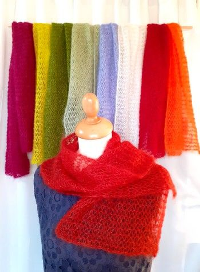 Foulard mohair et soie Lola