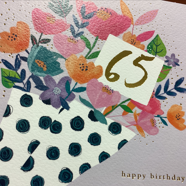 Birthday Age 65th (Bouquet of flowers) GB