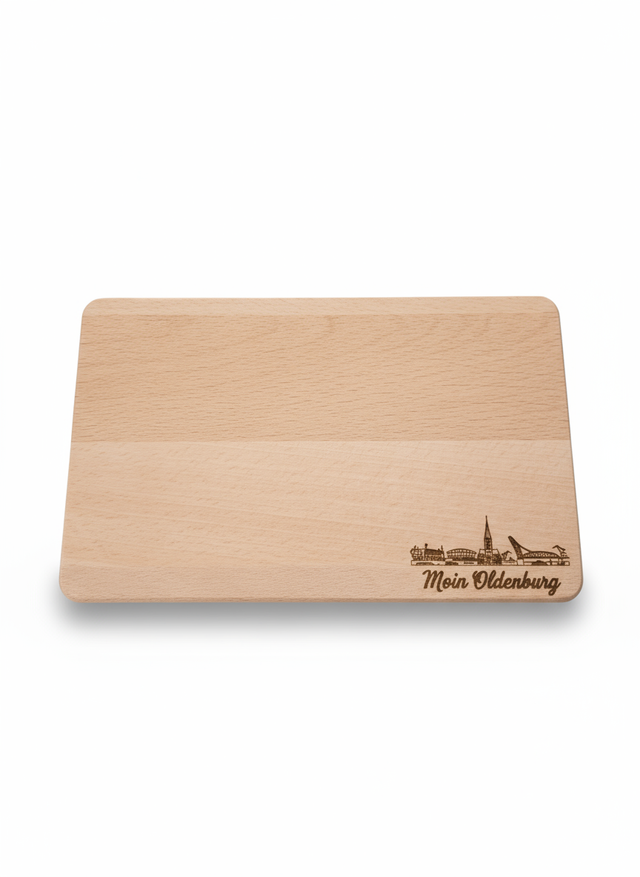 Frühstücksbrettchen - „Moin Oldenburg“ - FSC®-zertifiziertem Buchenholz 
