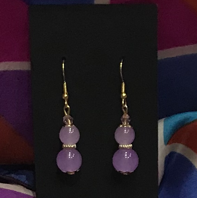 Purple Dangling Earrings- PUR24