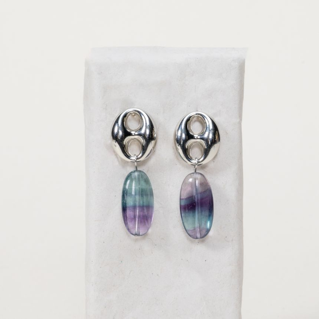 Boucles d'oreilles Claire - Fluorite extra