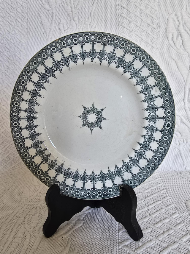Assiette plate terre de fer St Amand et Hamage 