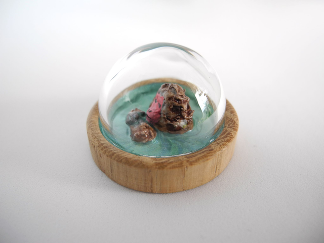 Snow monkey in a hot spring - miniature pendant for Japan enthusiasts