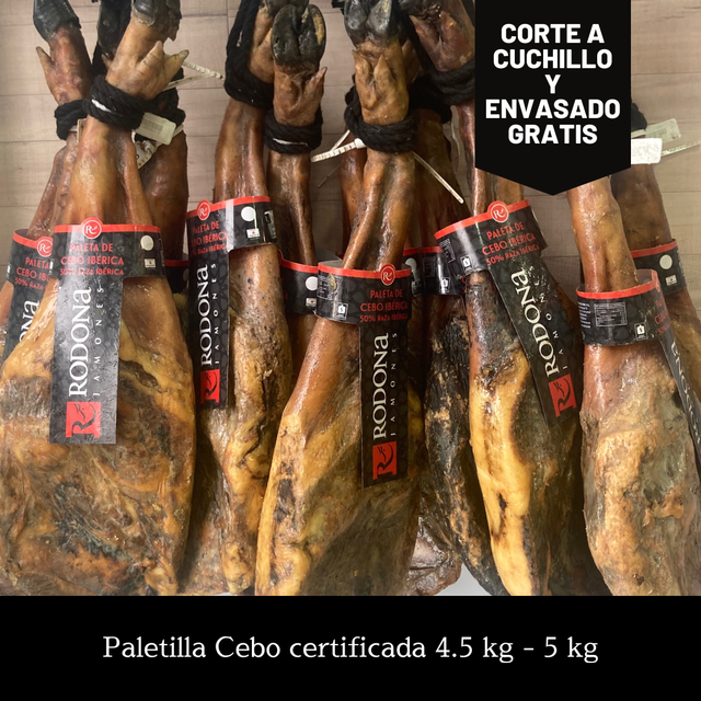 Paleta Cebo Ibérica 50% Raza Ibérica