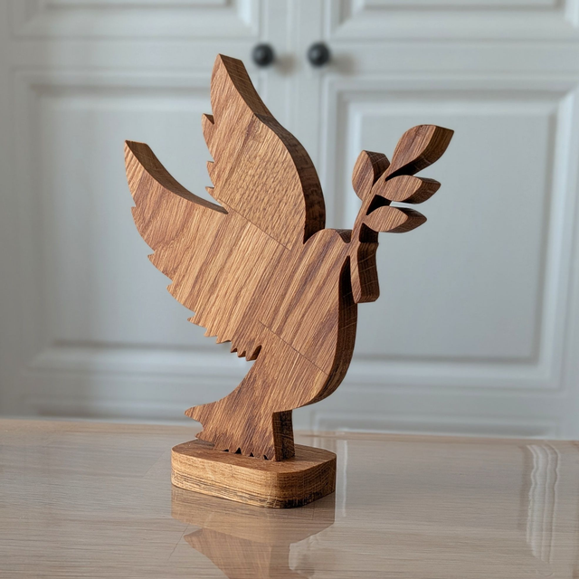 Colombe en chêne