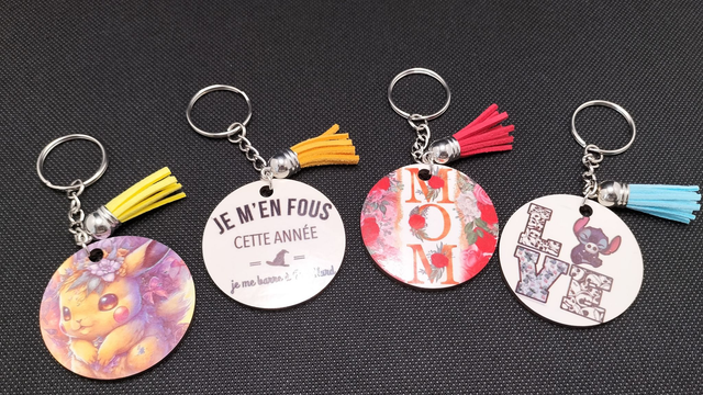 Porte-Clés rond recto-verso