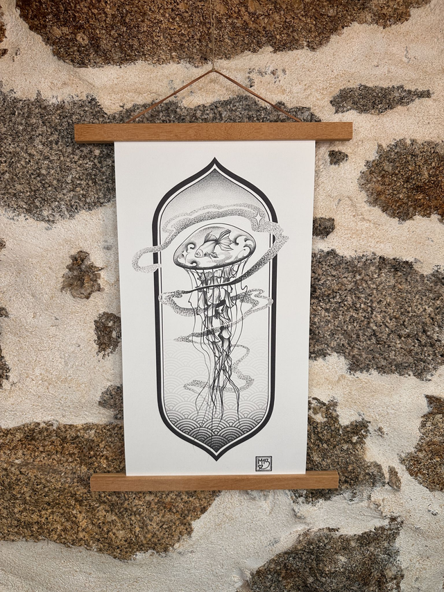 Print Méduse Lunaire