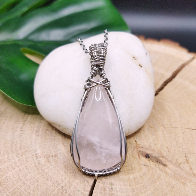 Pendentif Quartz rose