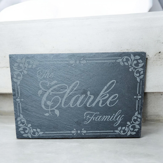 Personalised slate chopping board