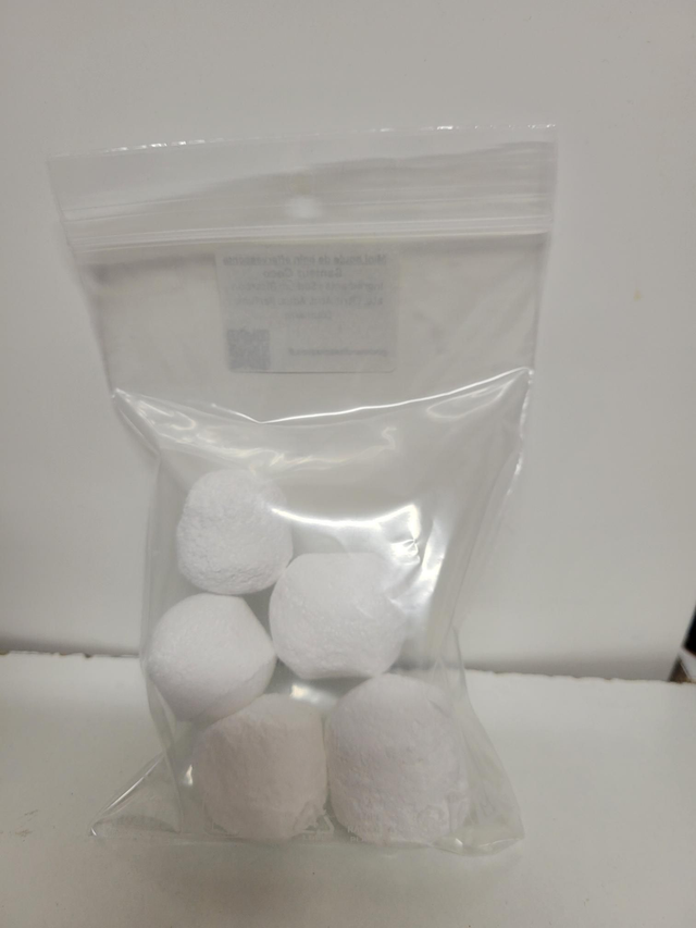 Lot de mini bombes de bain effervescent noix de coco