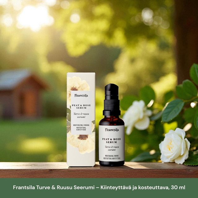 Frantsila Turve & Ruusu Seerumi – Kiinteyttävä ja kosteuttava, 30 ml