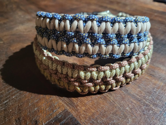 Double cobra weave collars 