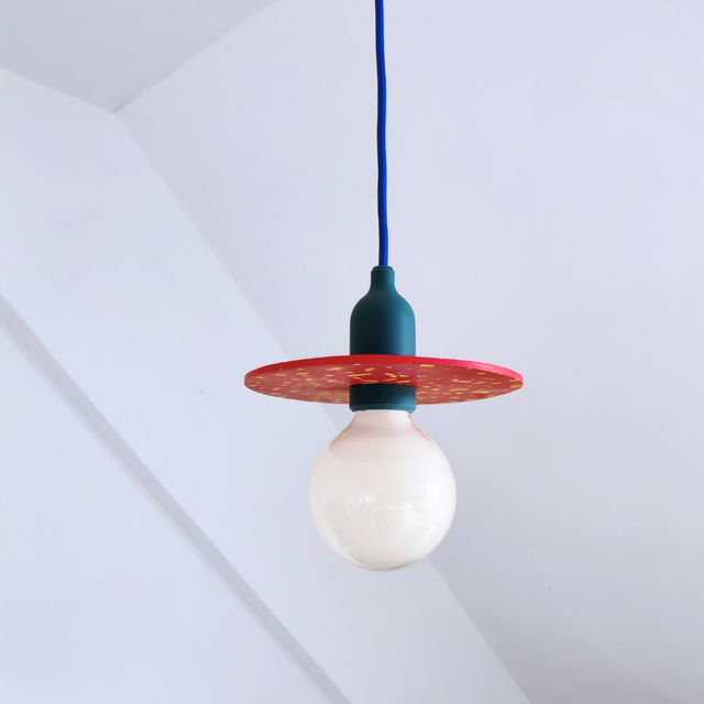 Lampe POPI - Rouge et jaune 