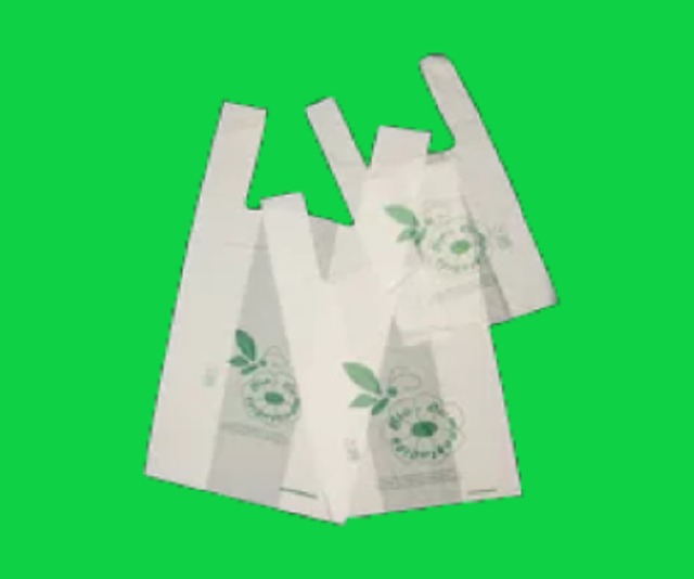 Shoppers biocompostabile bianco formato gigante mis. 50x80 cm.