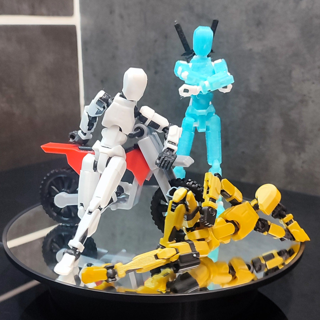 Figurine Pack 4 - Complet (D13 + Armes 01 + Armes 02 + Mini Moto) – à monter soi-même – Couleurs au choix