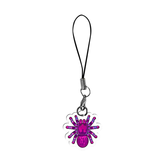 Pink Tarantula Acrylic Phone Charm 
