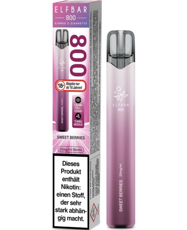 ELFBAR 800 Einweg E-Zigarette – Sweet Berries | 20 mg