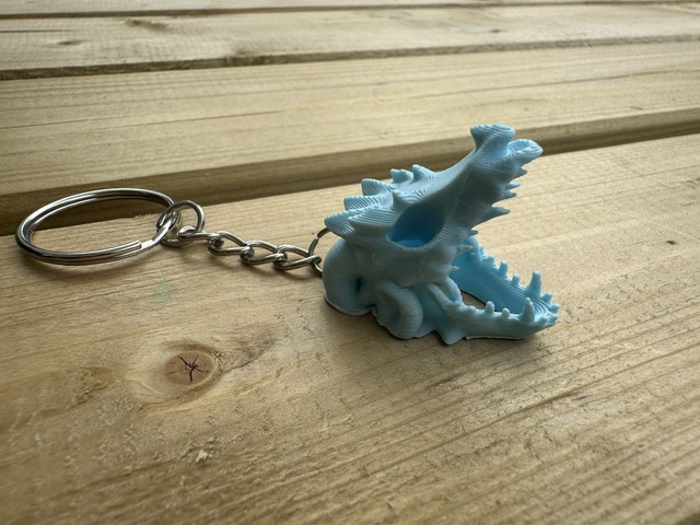 Dragon Skull Keychain