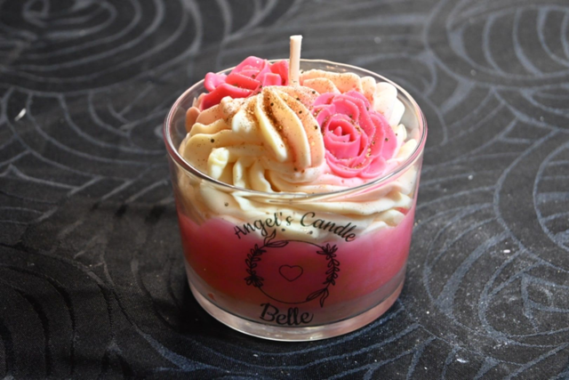 Bougie Belle – Rose enchantée & cire naturelle artisanale