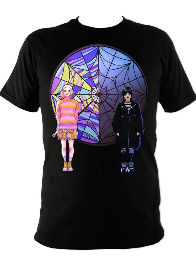 Wednesday and Enid Window T-shirt