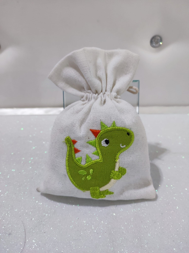 Sacchetto portaconfetti con dinosauro