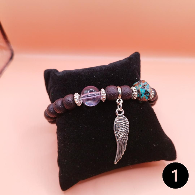 Bracelet de perles multicouche avec pendentif Mixte