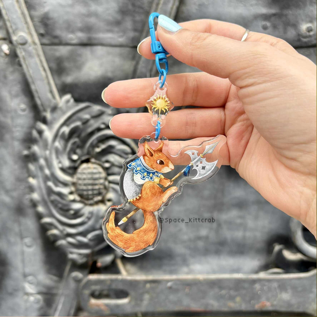 Galiena knight squirrel keychain (obesek za ključe)