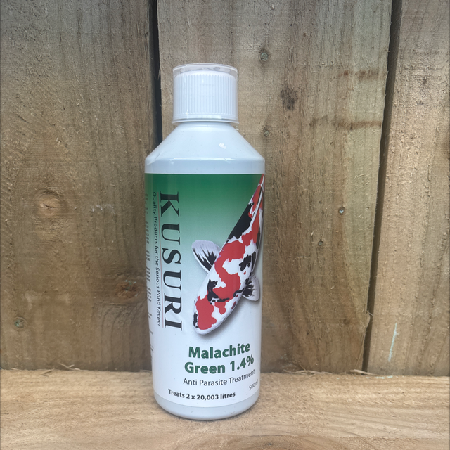 Kusuri Malachite Green 1.4% - 500ml - Anti Parasite Treatment- treats 2x 20,003 litres 