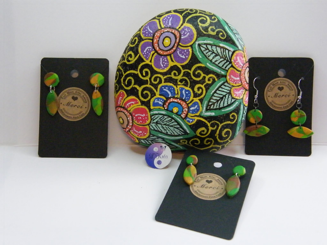 Rond/Pétale Marron/Vert/Doré