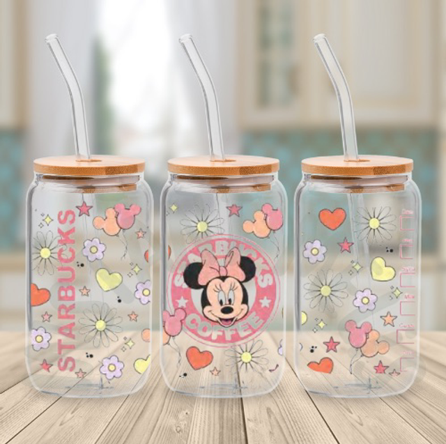 Canette en verre - STARBUCKS - Minnie