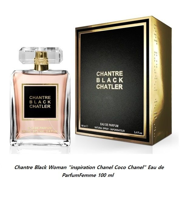 Chantre Black Woman "inspiration Chanel Coco Chanel" Eau de Parfum Femme 100 ml