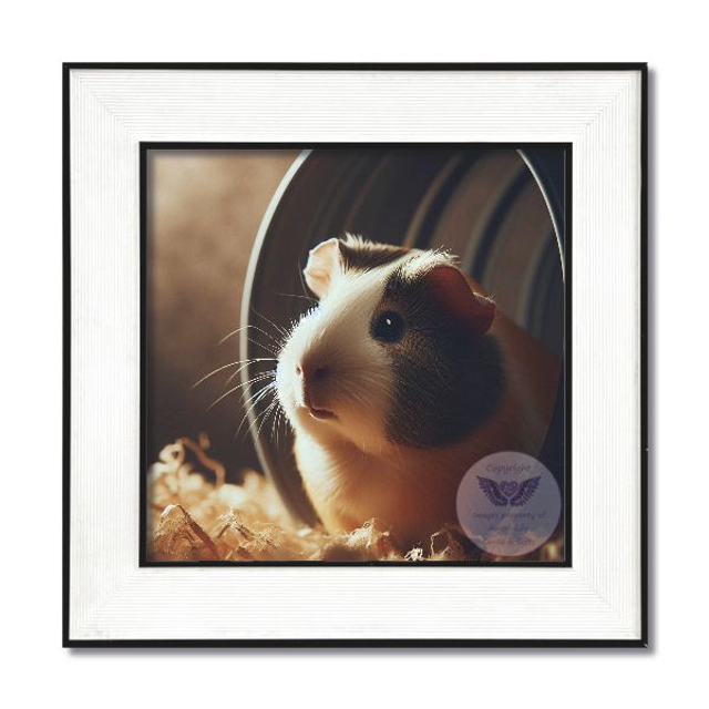Artistic image of guinea pig in square frame (GP13)