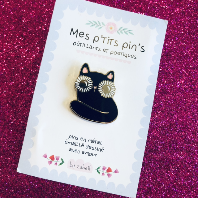 Pin&#039;s &quot;Hippie cat&quot;