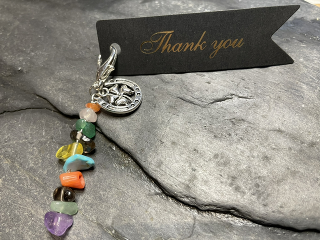 Clip-on charm silver with horseshoe 