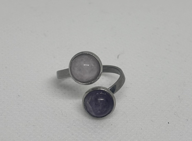 Bagues pierre naturelle violet