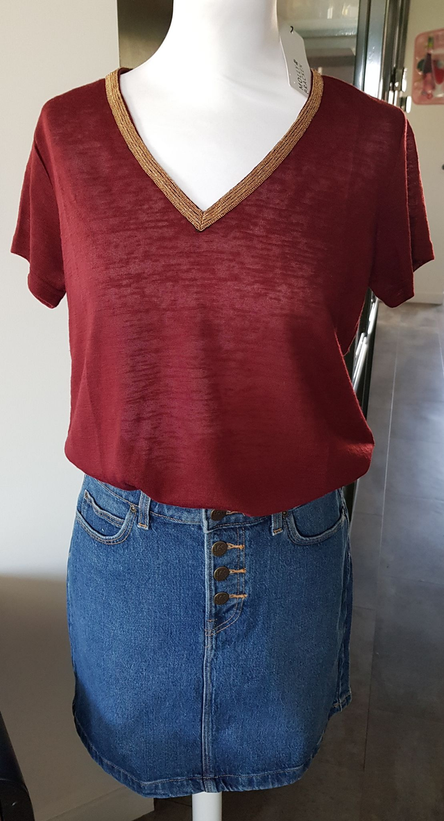 Jupe trapèze en jean&#039;s LEE Button Fly a Line skirt