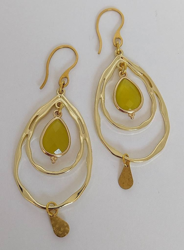 ✨Boucles d’oreilles &quot;gouttes jaunes&quot;✨
